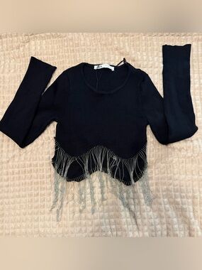 Black and beaded Zara top!